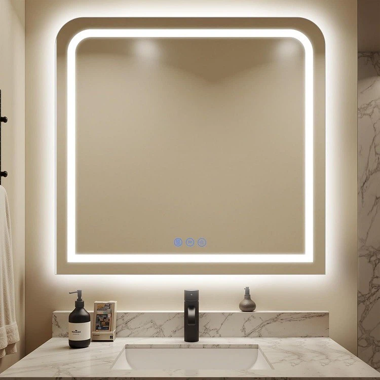 Illuminated Rectangular Bathroom Mirror