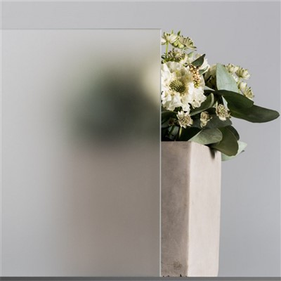 Vidro gravado a ácido acetinado